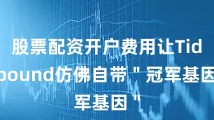 股票配资开户费用让Tidebound仿佛自带＂冠军基因＂